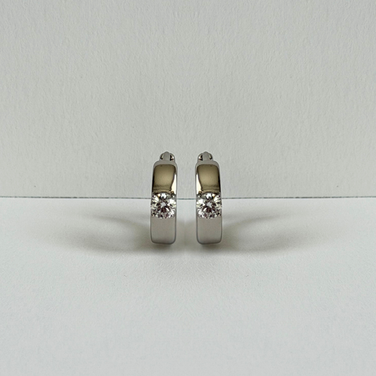 Silver Huggie Hoops