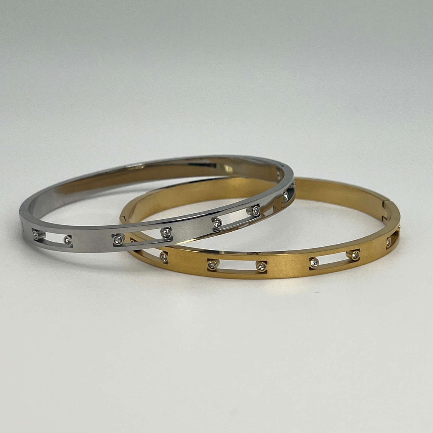Gold Basic CZ Bangle