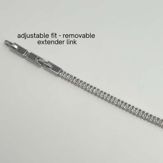 Classic Silver Tennis Bracelet