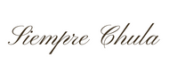 siempre chula written in a brown cursive font on a white background.