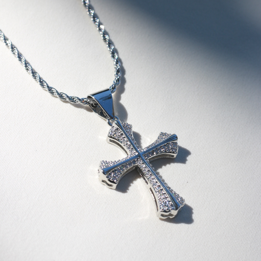 Radiant CZ Cross Necklace