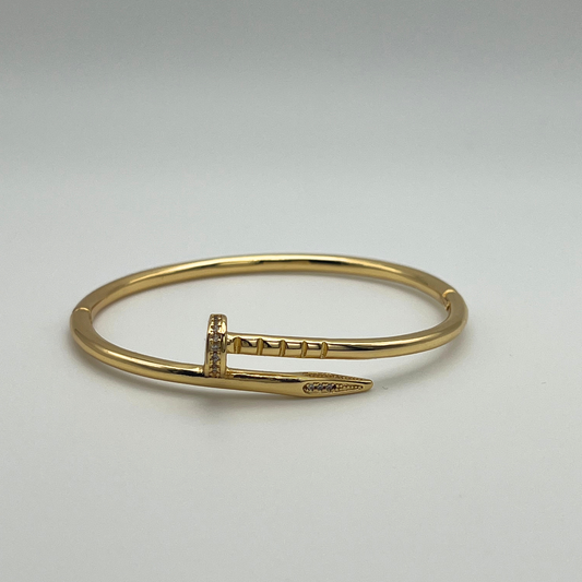 Gold Clavo Bangle