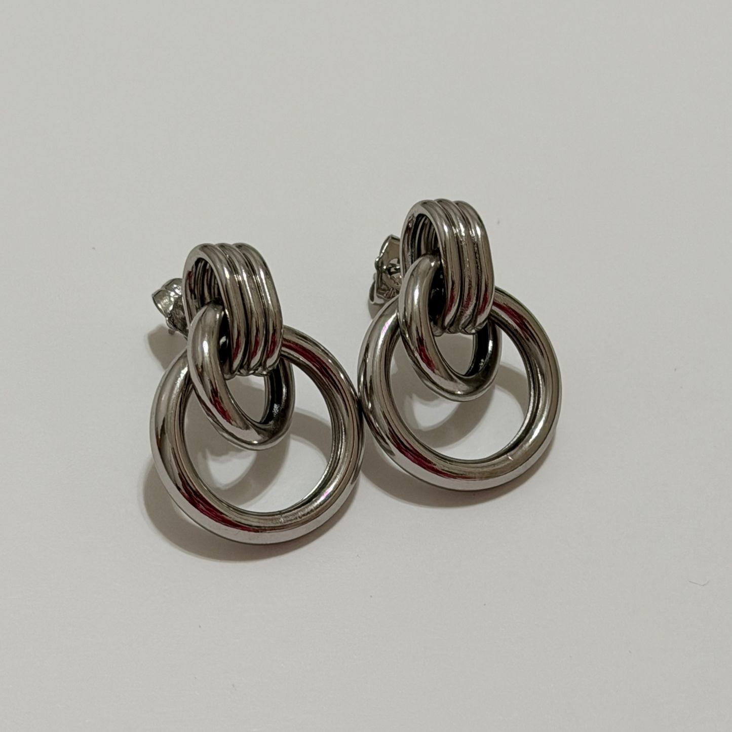Knot Double Ring Earrings