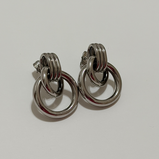Knot Double Ring Earrings