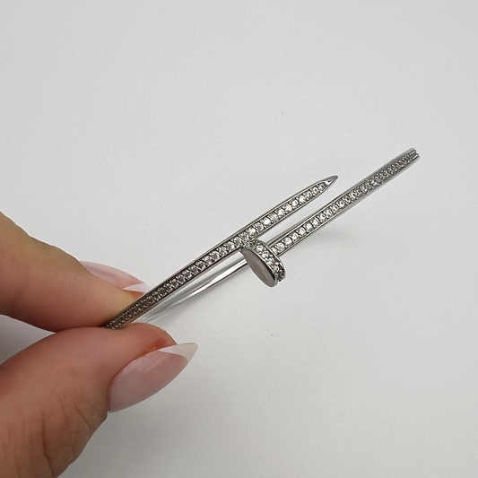Silver Clavo Bangle