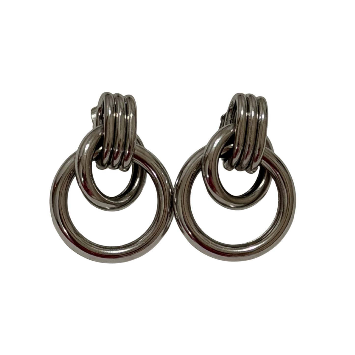Knot Double Ring Earrings