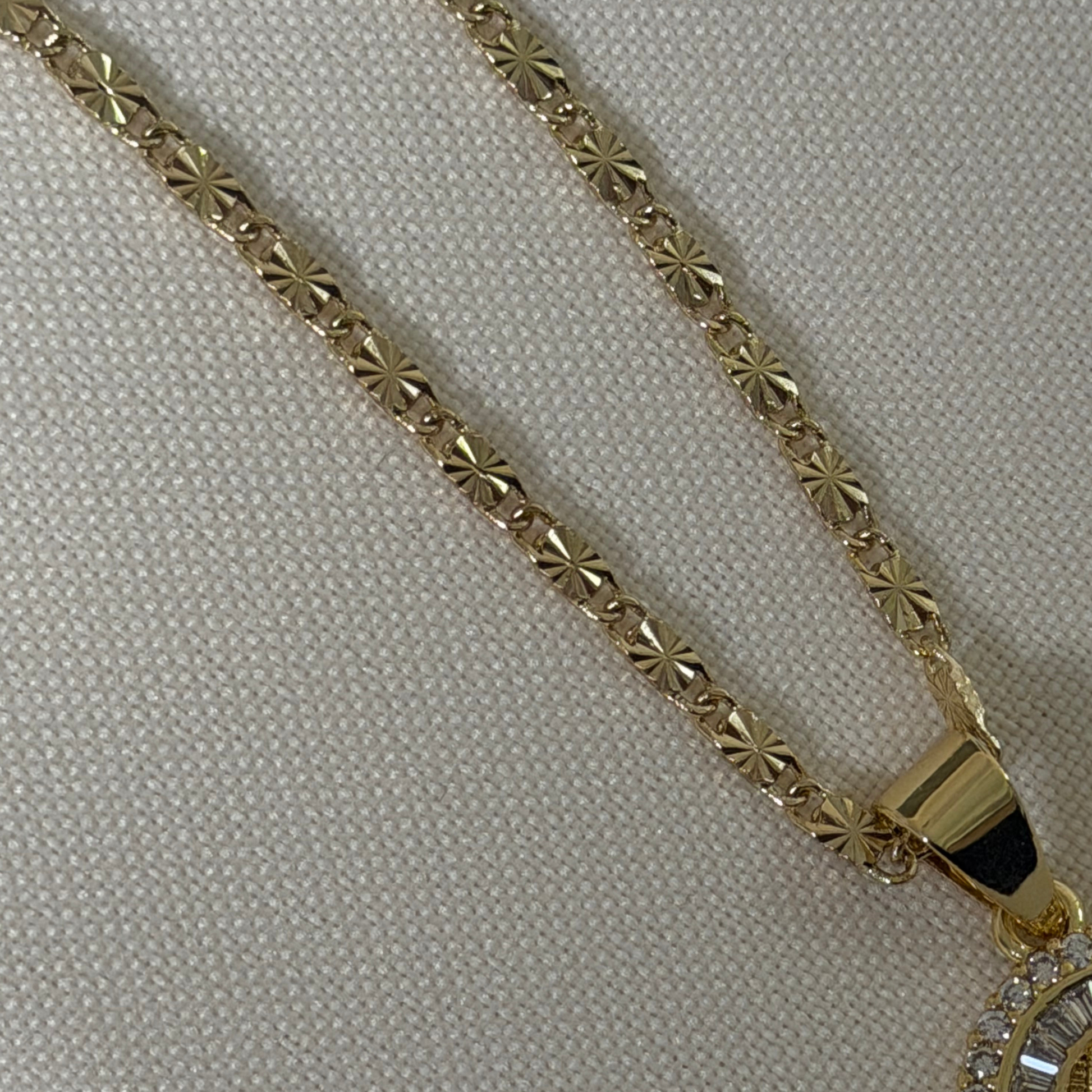 detail image of starburst gold plated chain