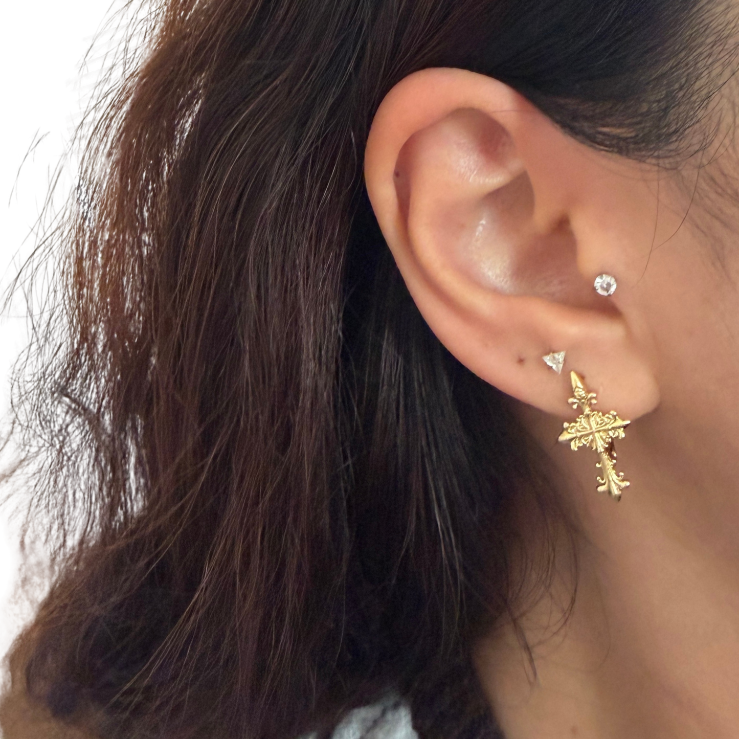 Devoted Cross Earrings