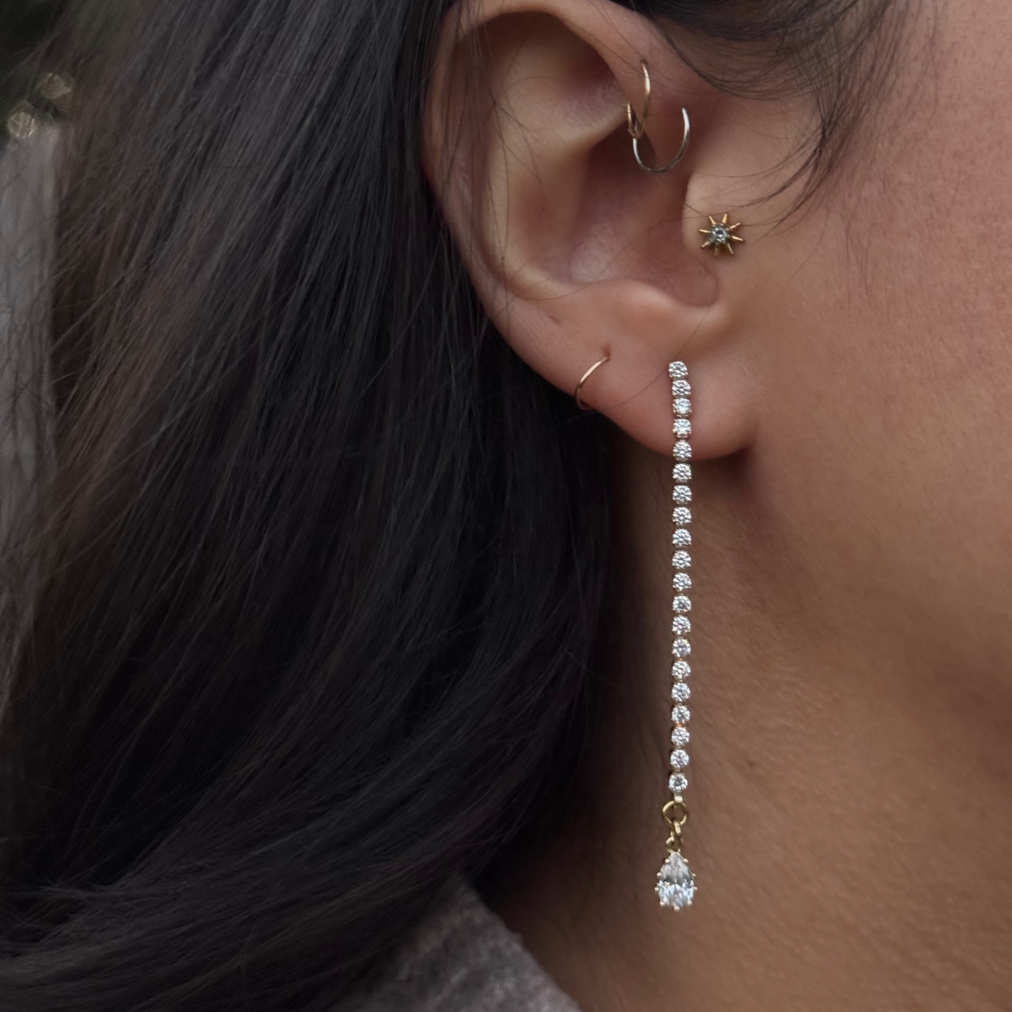 Tennis Drop Earrings