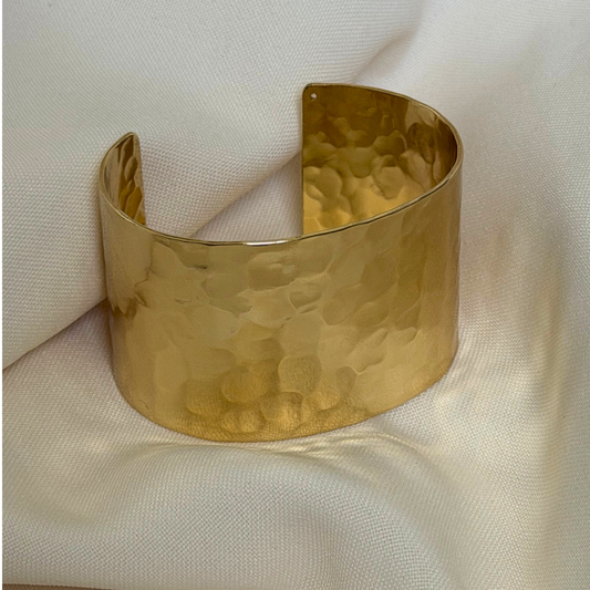 Bold Textured Wide Cuff Bracelet