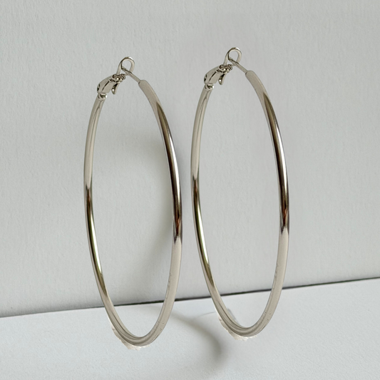 Classic Grande Hoop - Silver