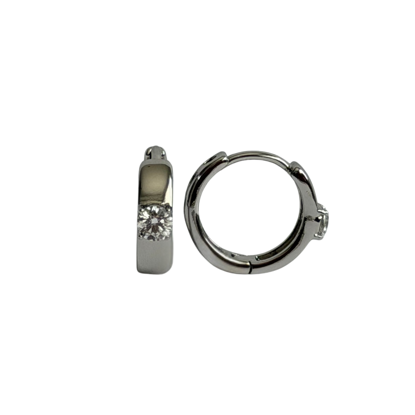 Silver Huggie Hoops