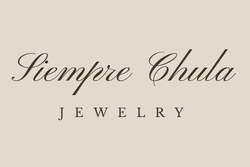 Logo of Siempre Chula Jewelry on a beige background